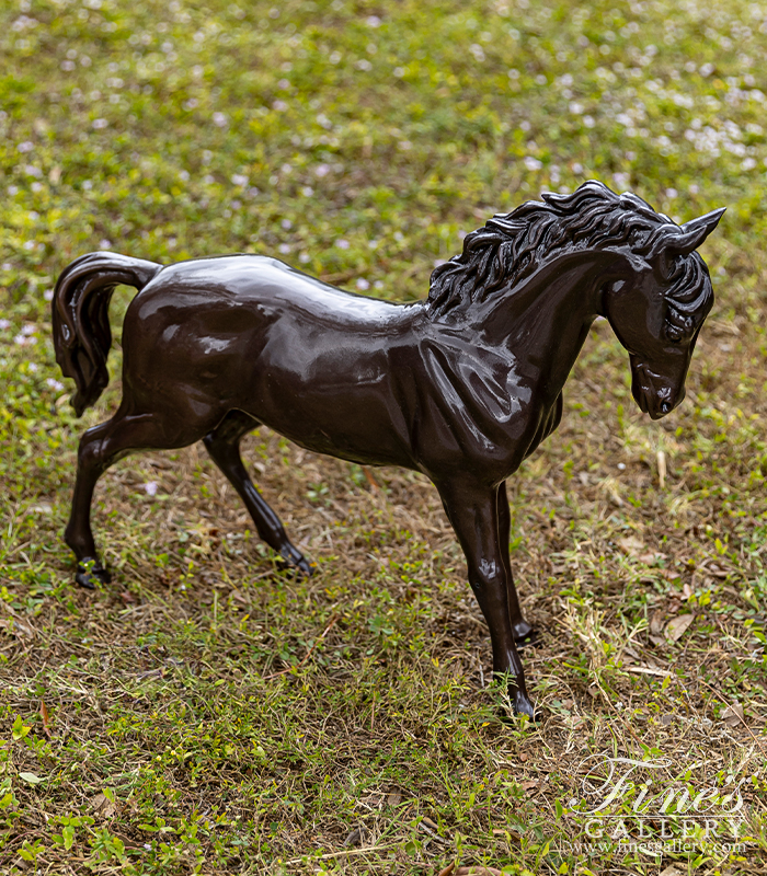 Bronze Statues  - Regal Bronze Horse Statue - BS-1374